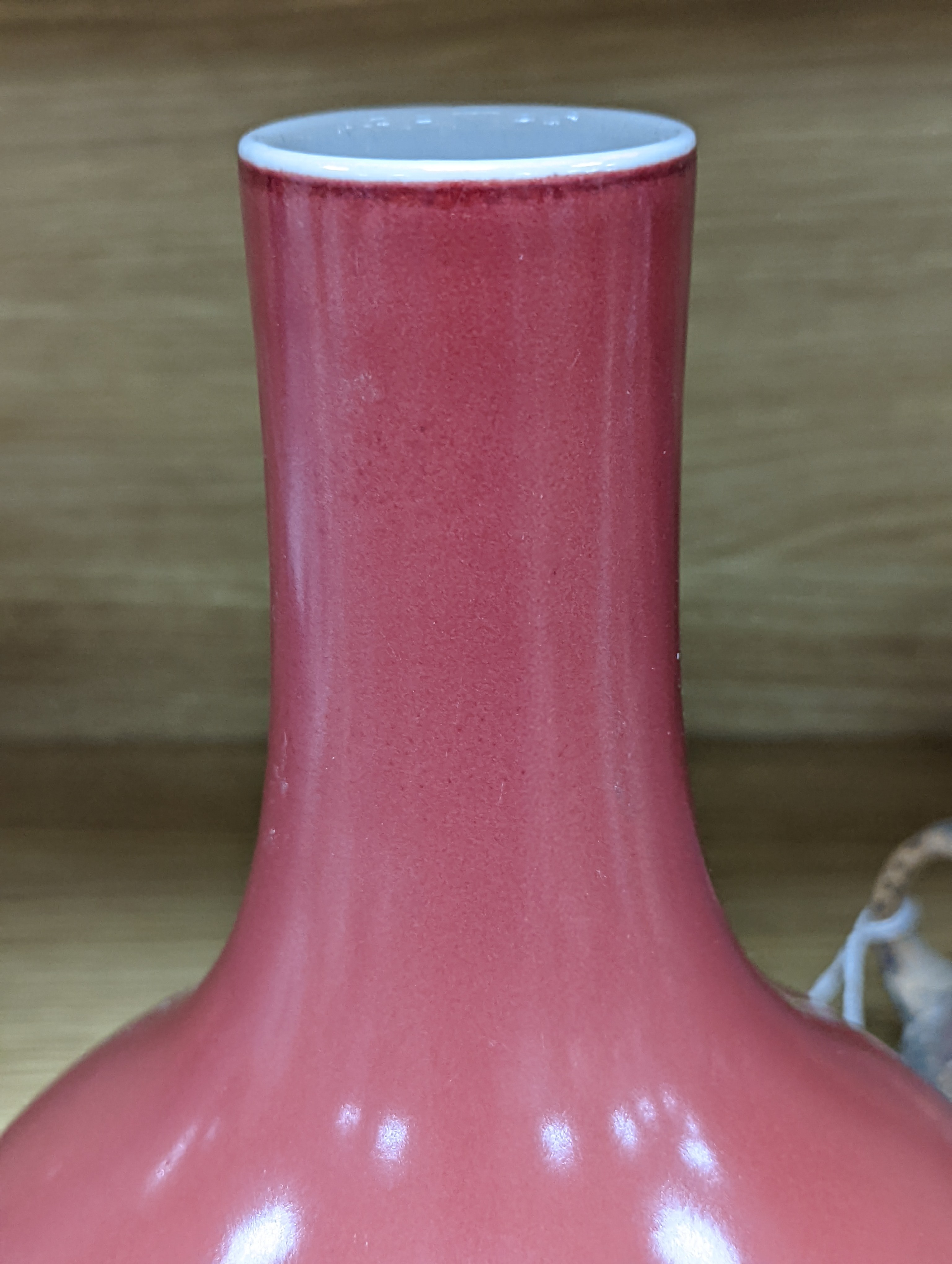 A Chinese sang-de-boeuf vase, 23cm